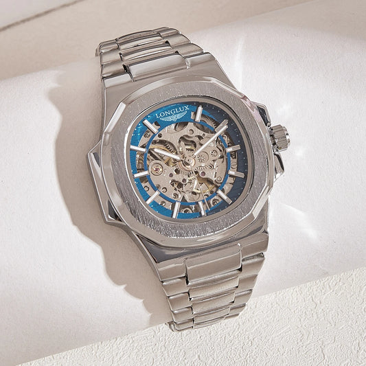 Man watches luxury wristwatches stainless steel skeleton waterproof automatic luxury fashion watch